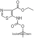Molecular Structure of 864436-92-0 (5-[[(tert-Butoxy)carbonyl]amino]-4-thiazolecarboxylic acid ethyl ester)